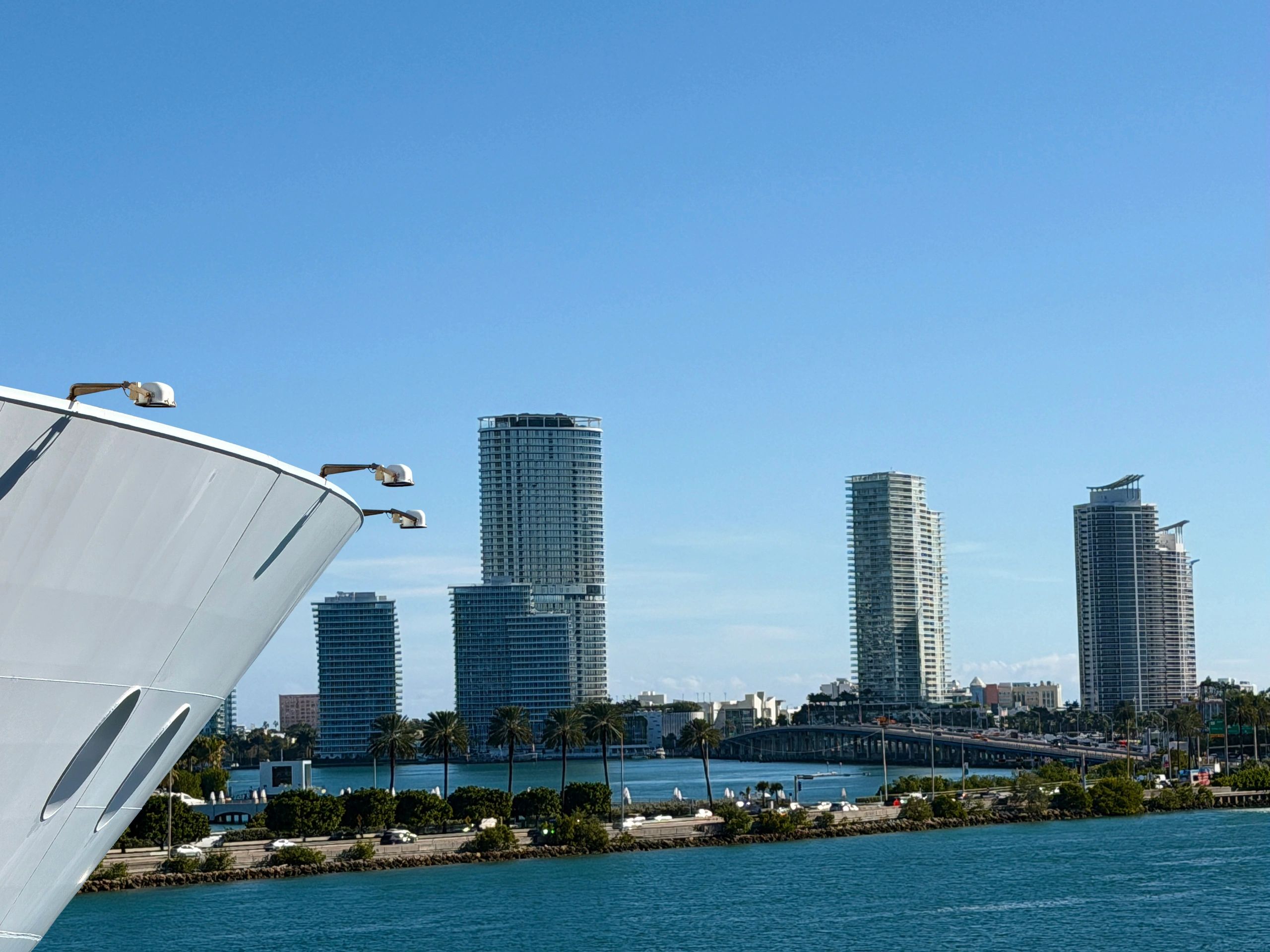 Luxury cruise ship for fly-cruise adventure